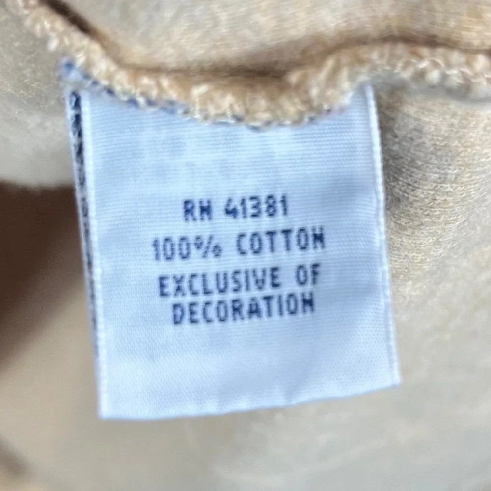 Polo Ralph Lauren Quarter Zip Mens XL Tan Estate Rib Cotton Pullover Sweater